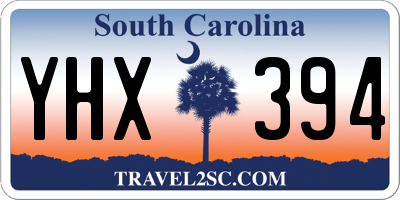 SC license plate YHX394