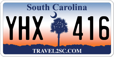 SC license plate YHX416