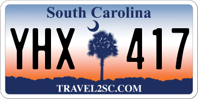 SC license plate YHX417