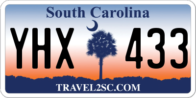 SC license plate YHX433