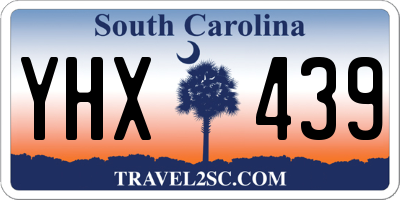 SC license plate YHX439