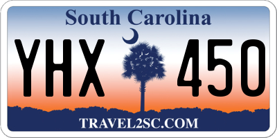 SC license plate YHX450