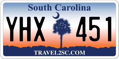 SC license plate YHX451