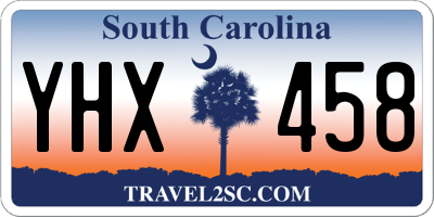 SC license plate YHX458