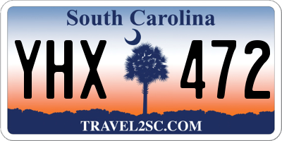 SC license plate YHX472