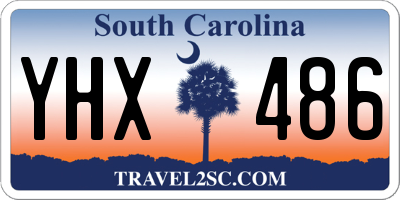 SC license plate YHX486