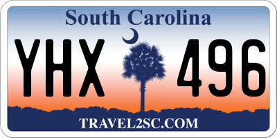 SC license plate YHX496