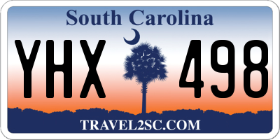 SC license plate YHX498