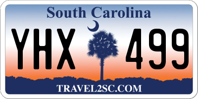 SC license plate YHX499