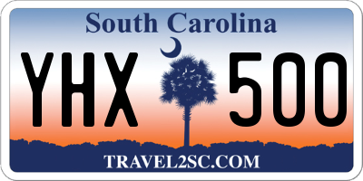 SC license plate YHX500