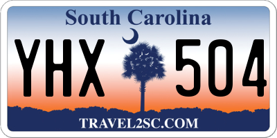 SC license plate YHX504