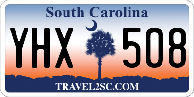 SC license plate YHX508
