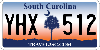 SC license plate YHX512