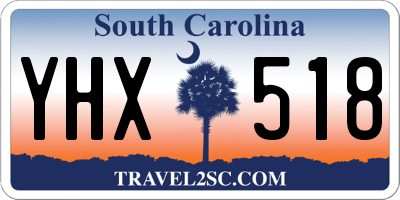 SC license plate YHX518