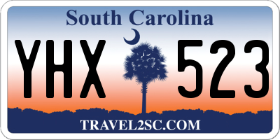 SC license plate YHX523