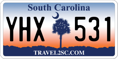 SC license plate YHX531