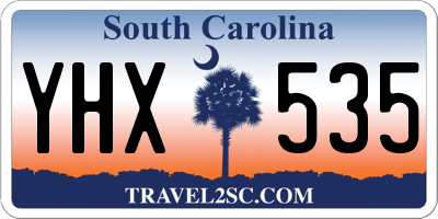SC license plate YHX535
