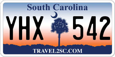 SC license plate YHX542