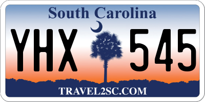 SC license plate YHX545