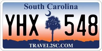 SC license plate YHX548