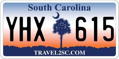 SC license plate YHX615