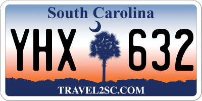 SC license plate YHX632