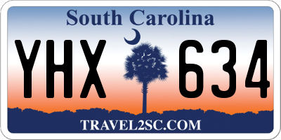 SC license plate YHX634