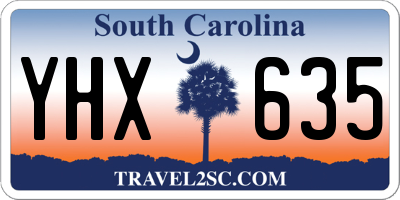 SC license plate YHX635