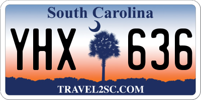 SC license plate YHX636