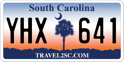 SC license plate YHX641