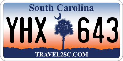 SC license plate YHX643
