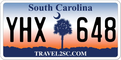 SC license plate YHX648