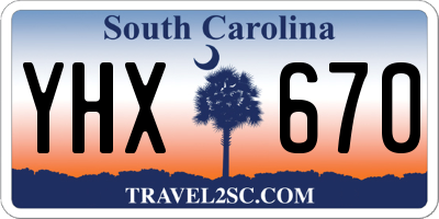 SC license plate YHX670