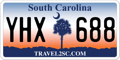 SC license plate YHX688