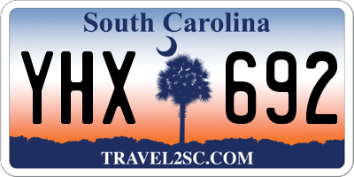 SC license plate YHX692