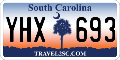 SC license plate YHX693