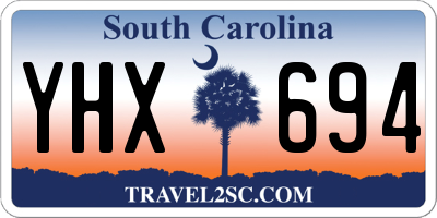 SC license plate YHX694