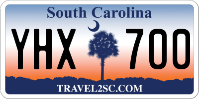 SC license plate YHX700