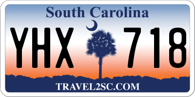 SC license plate YHX718