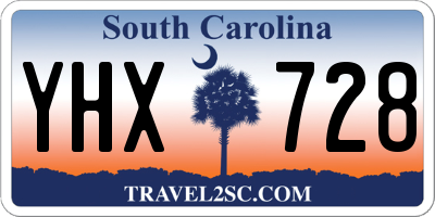 SC license plate YHX728
