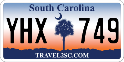 SC license plate YHX749