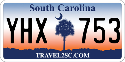 SC license plate YHX753