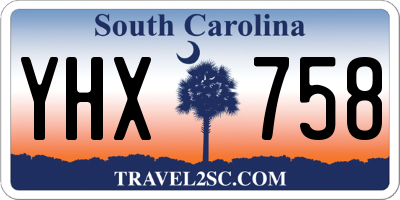 SC license plate YHX758