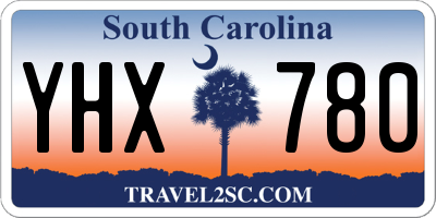 SC license plate YHX780