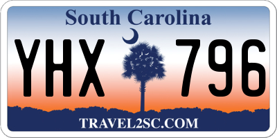 SC license plate YHX796