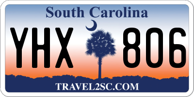 SC license plate YHX806