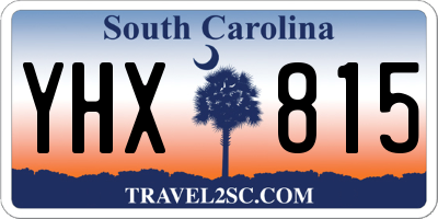 SC license plate YHX815