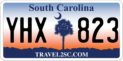SC license plate YHX823
