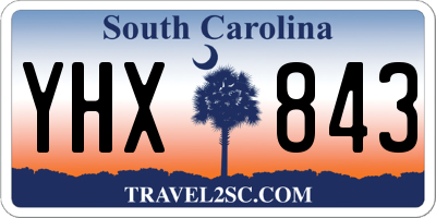 SC license plate YHX843