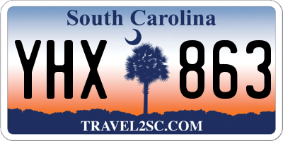 SC license plate YHX863